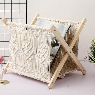 Porte Revue Élégant en Tissu Premium