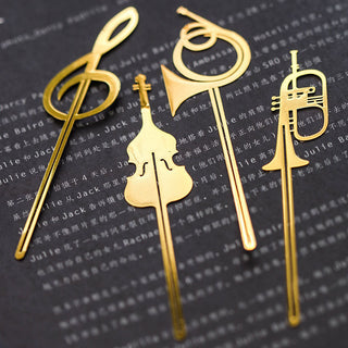Marque-Page En Métal Élégant Pour Amateurs De Musique