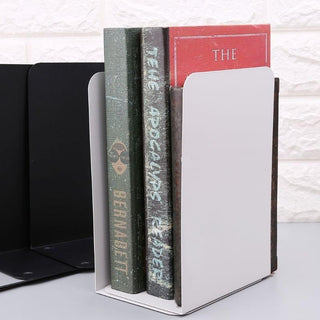 Serre-Livre Distinctif en Métal Gris