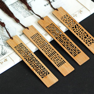 Marque-Pages En Bois Élégance Géométrique