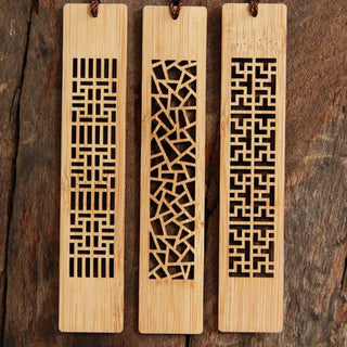 Marque-Pages En Bois Élégance Géométrique