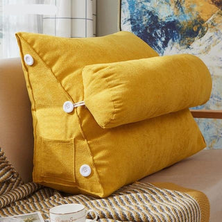 Coussin Triangle Jaune Élégant