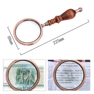 Loupe De Lecture Vintage En Bois Élégance