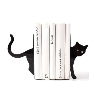 Serre-Livre Chat Réaliste Élégant