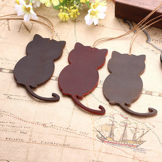 Marque-Page Élégant Chat En Cuir