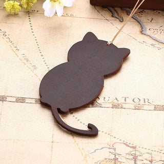 Marque-Page Élégant Chat En Cuir