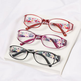 Lunettes Grossissantes À Motif Floral Élégant