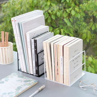 Serre-Livre Élégant De Bureau Blanc
